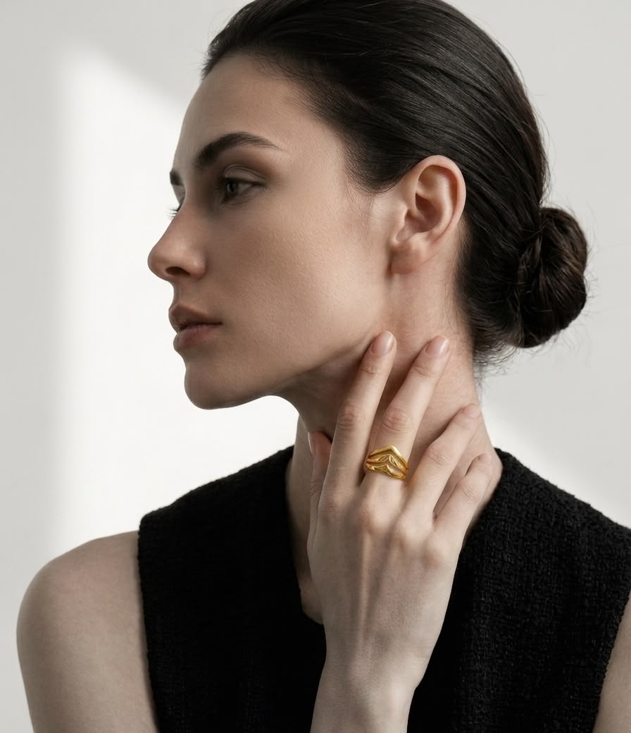 1-Gram Gold-Polished Artificial Ring - image 3