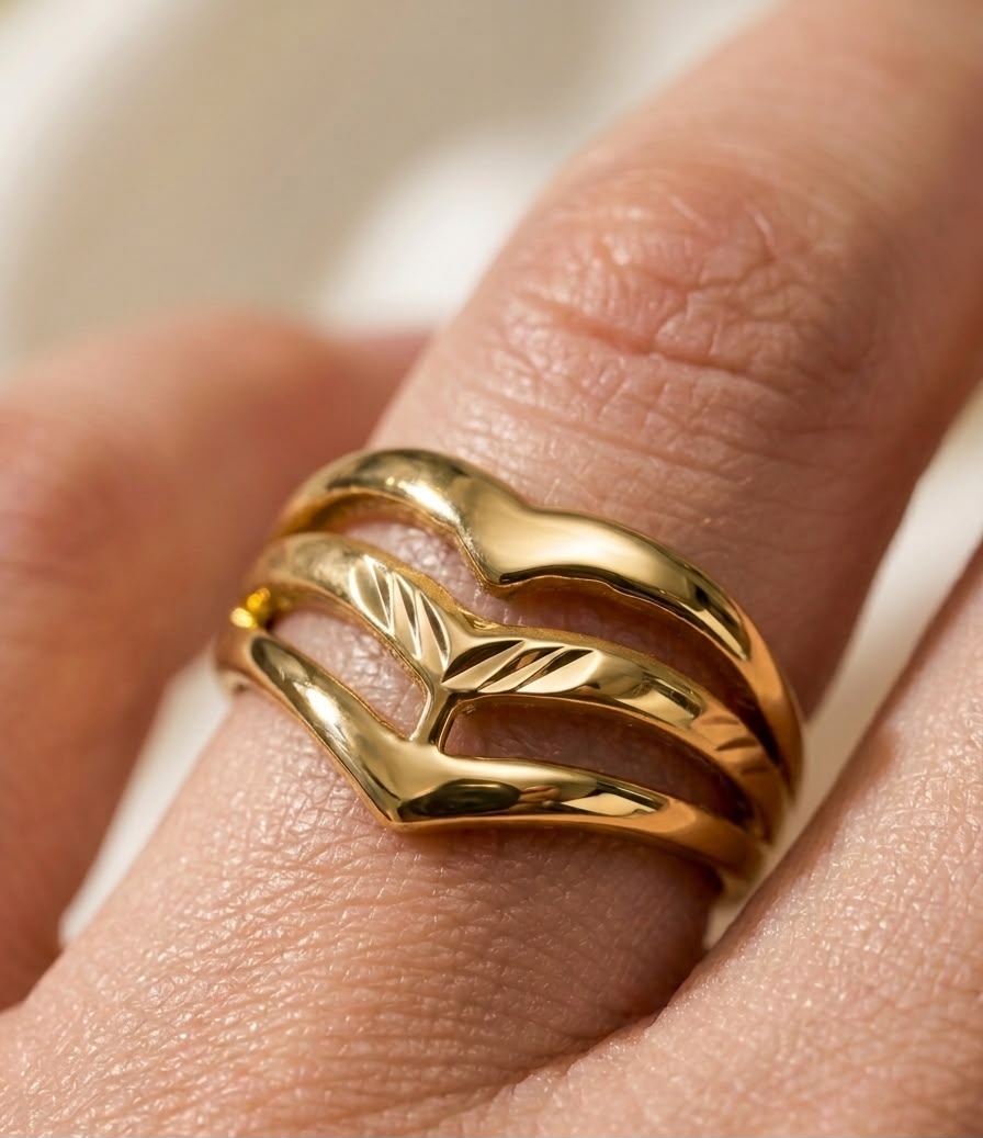 1-Gram Gold-Polished Artificial Ring - image 4