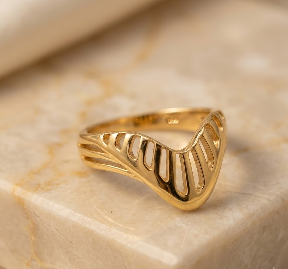 1-Gram Gold-Polished Artificial Ring - image 3