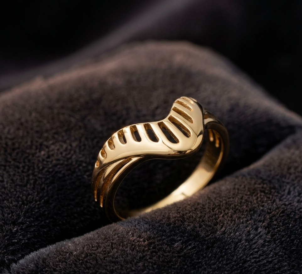 1-Gram Gold-Polished Artificial Ring - image 4
