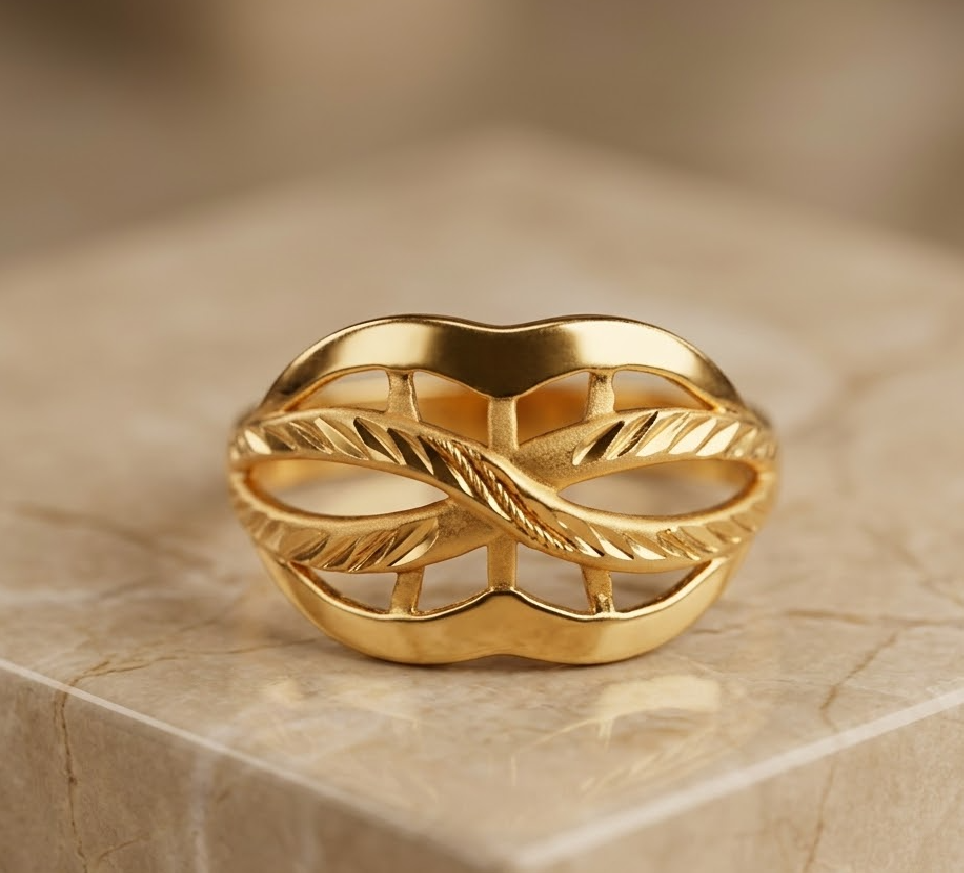 1-Gram Gold-Polished Artificial Ring - image 4