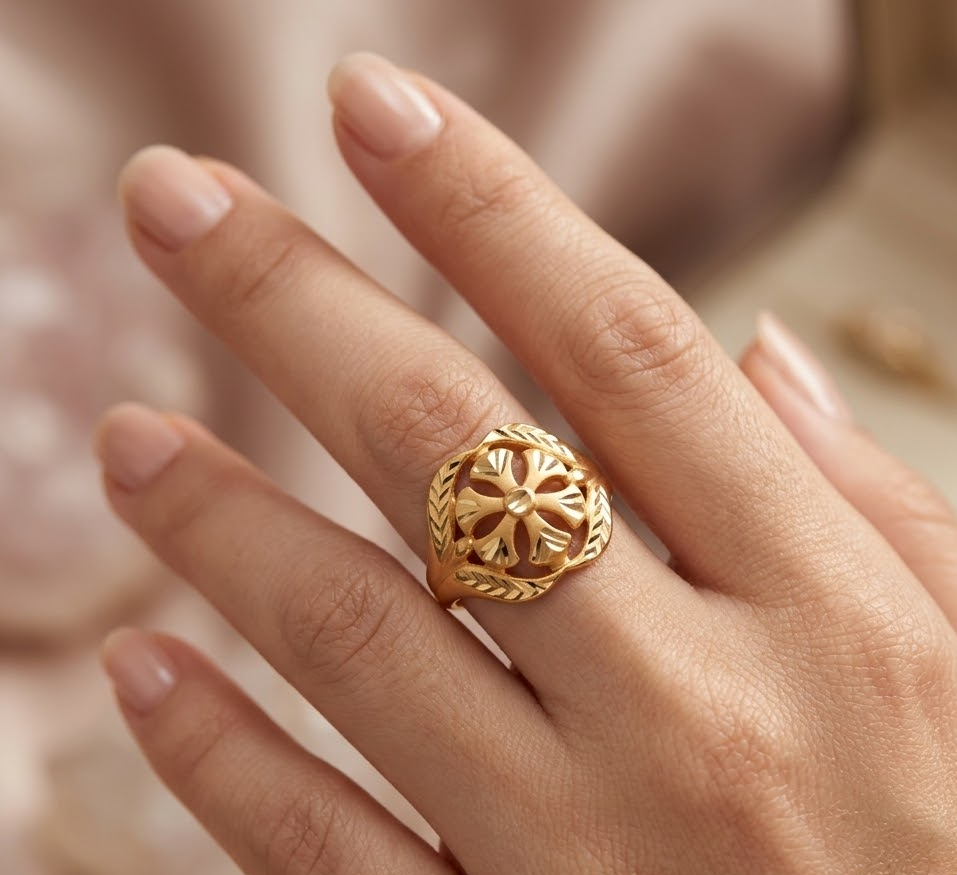 1-Gram Gold-Polished Artificial Ring - image 2