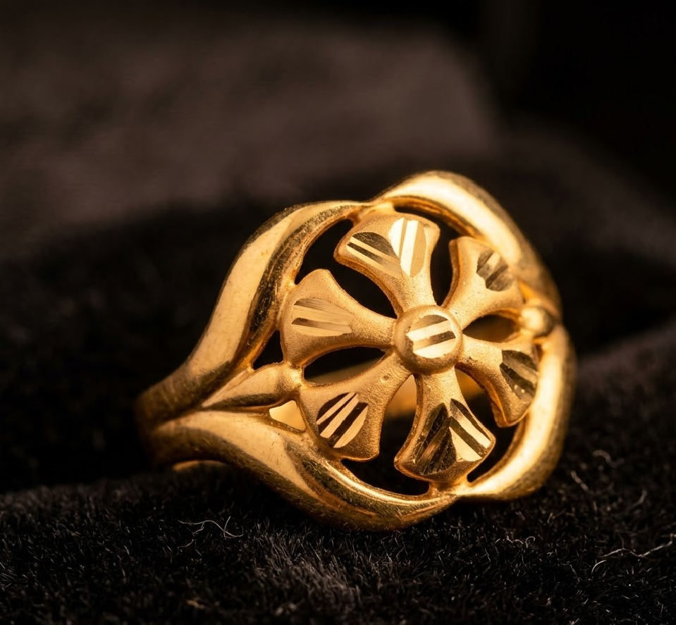 1-Gram Gold-Polished Artificial Ring - image 5