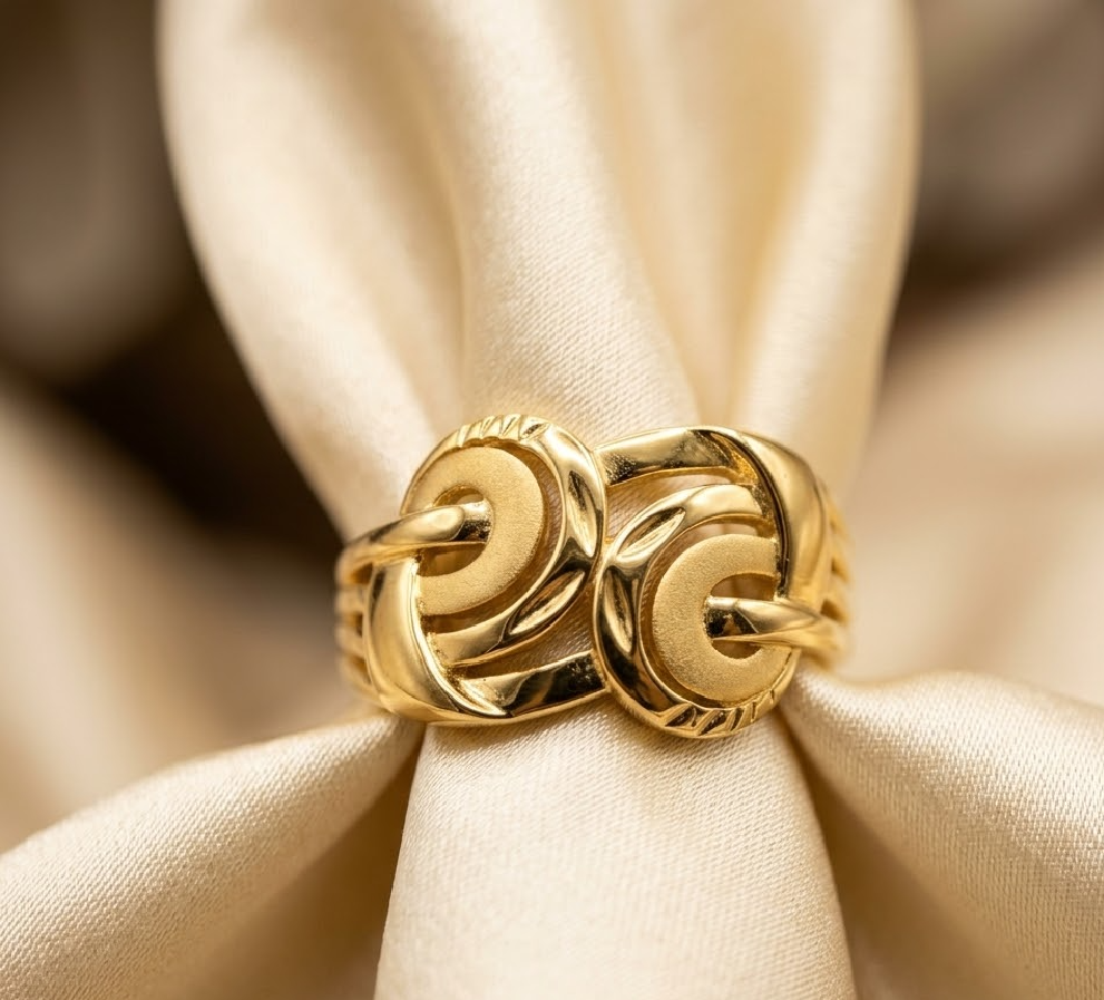 1-Gram Gold-Polished Artificial Ring - image 5